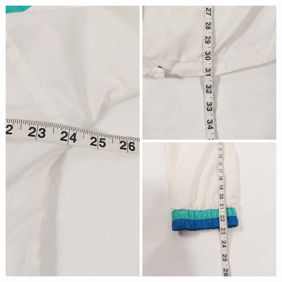 London Fog Vintage White Multicolor Geometric Jacket - Picture 8 of 14